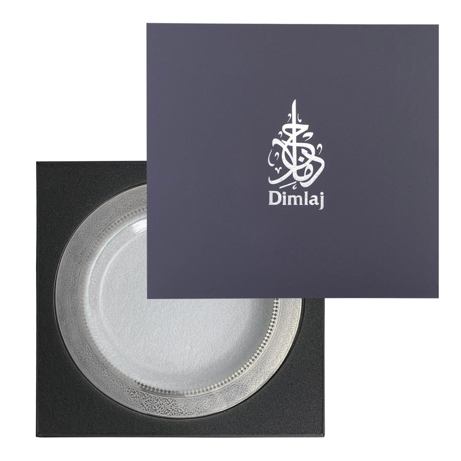 Dimlaj Cordoba Set of 6 Pcs Glass Plates (Platinum) - Premium Platters from Cordoba By Dimlaj - Just $125! Shop online now at Dimlaj Jordan 