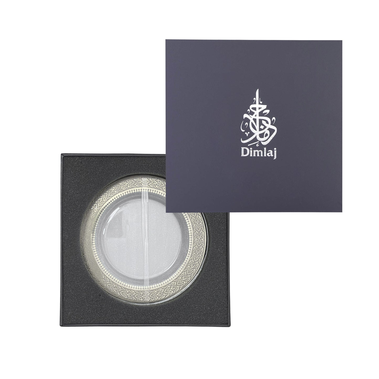 Dimlaj Cordoba Set of 6 Pcs Glass Plates (Platinum) - Premium Platters from Cordoba By Dimlaj - Just $100! Shop online now at Dimlaj Jordan 