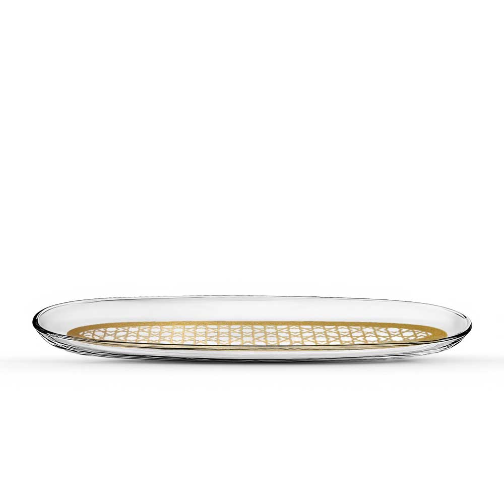 Dimlaj Cordoba Set of 2 Pcs Oval Plates (Gold) - Premium Platters from Cordoba By Dimlaj - Just $80! Shop online now at Dimlaj Jordan 