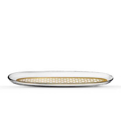 Dimlaj Cordoba Set of 2 Pcs Oval Plates (Gold) - Premium Platters from Cordoba By Dimlaj - Just $80! Shop online now at Dimlaj Jordan 