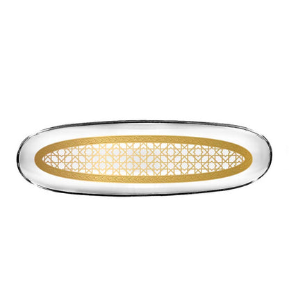 Dimlaj Cordoba Set of 2 Pcs Oval Plates (Gold) - Premium Platters from Cordoba By Dimlaj - Just $80! Shop online now at Dimlaj Jordan 