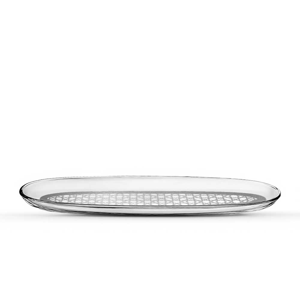 Dimlaj Cordoba Set of 2 Pcs Oval Plates (Platinum) - Premium Platters from Cordoba By Dimlaj - Just $80! Shop online now at Dimlaj Jordan 