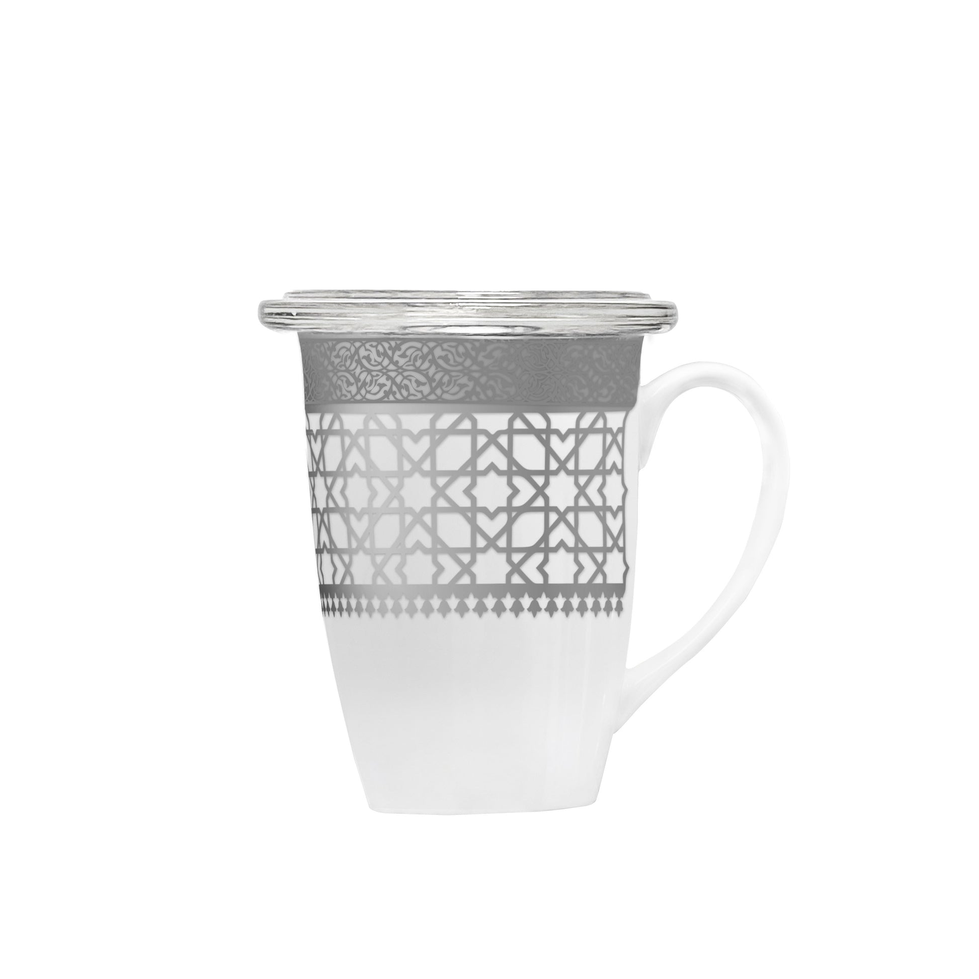 Dimlaj Cordoba Set of 4 Pcs Mugs & Covers (Platinum) - Premium Mugs from Cordoba By Dimlaj - Just $65! Shop online now at Dimlaj Jordan 