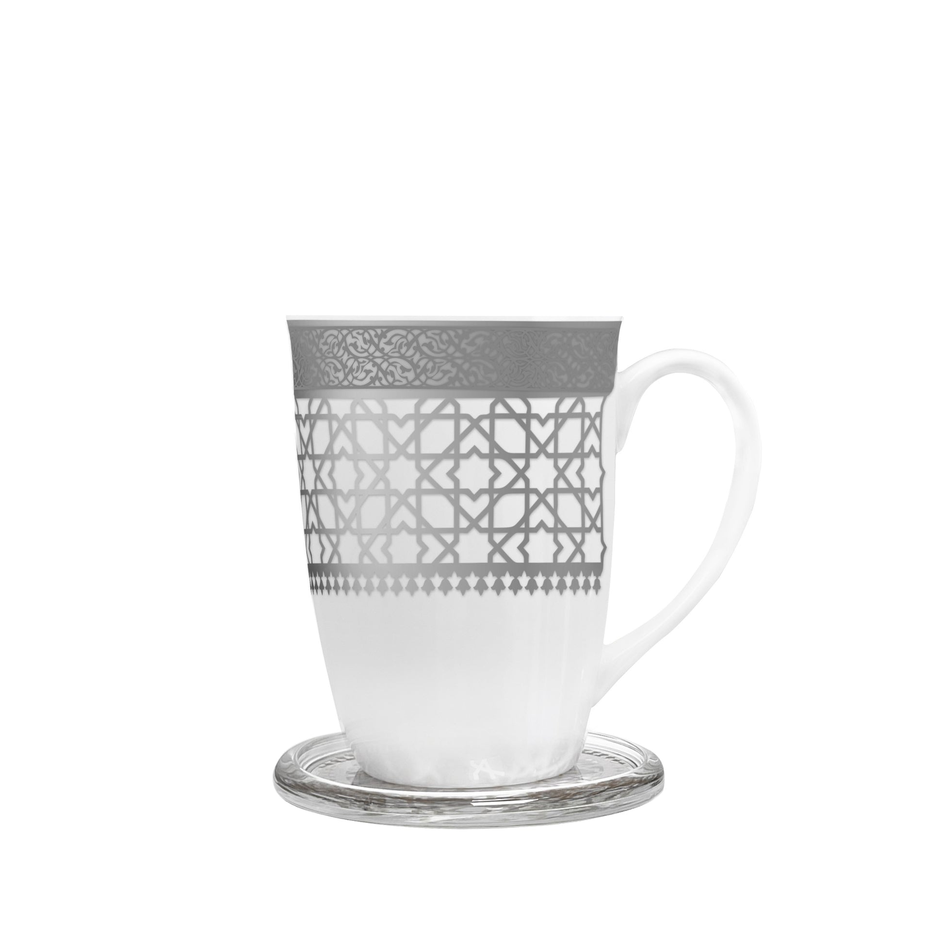 Dimlaj Cordoba Set of 4 Pcs Mugs & Covers (Platinum) - Premium Mugs from Cordoba By Dimlaj - Just $65! Shop online now at Dimlaj Jordan 