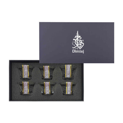 Dimlaj Nagham Set of 6 Pcs Cawa Cups (Gold & Pink) - Premium Arabic Coffee Cups from Nagham By Dimlaj - Just $55! Shop online now at Dimlaj Jordan 