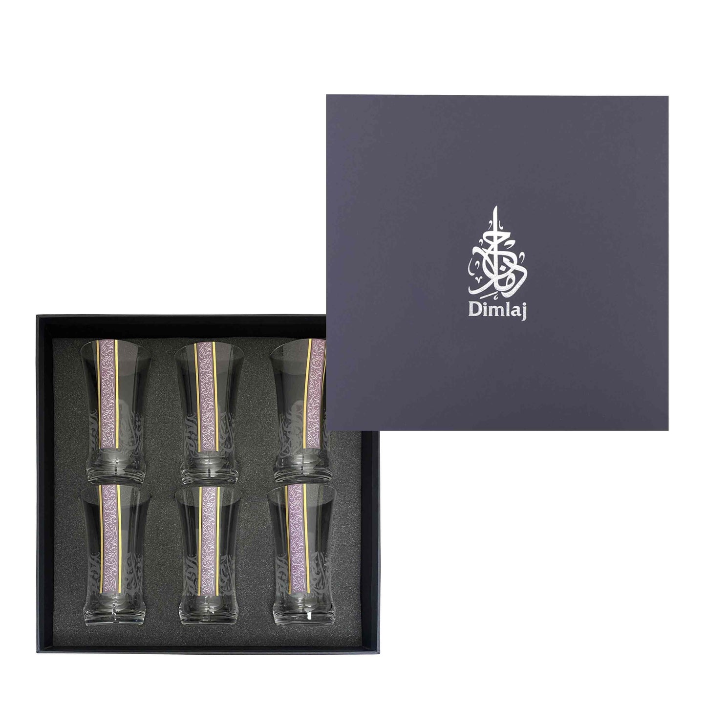 Dimlaj Nagham Set of 6 Pcs Tumblers (Gold & Pink) - Premium Tumblers from Nagham By Dimlaj - Just $85! Shop online now at Dimlaj Jordan 