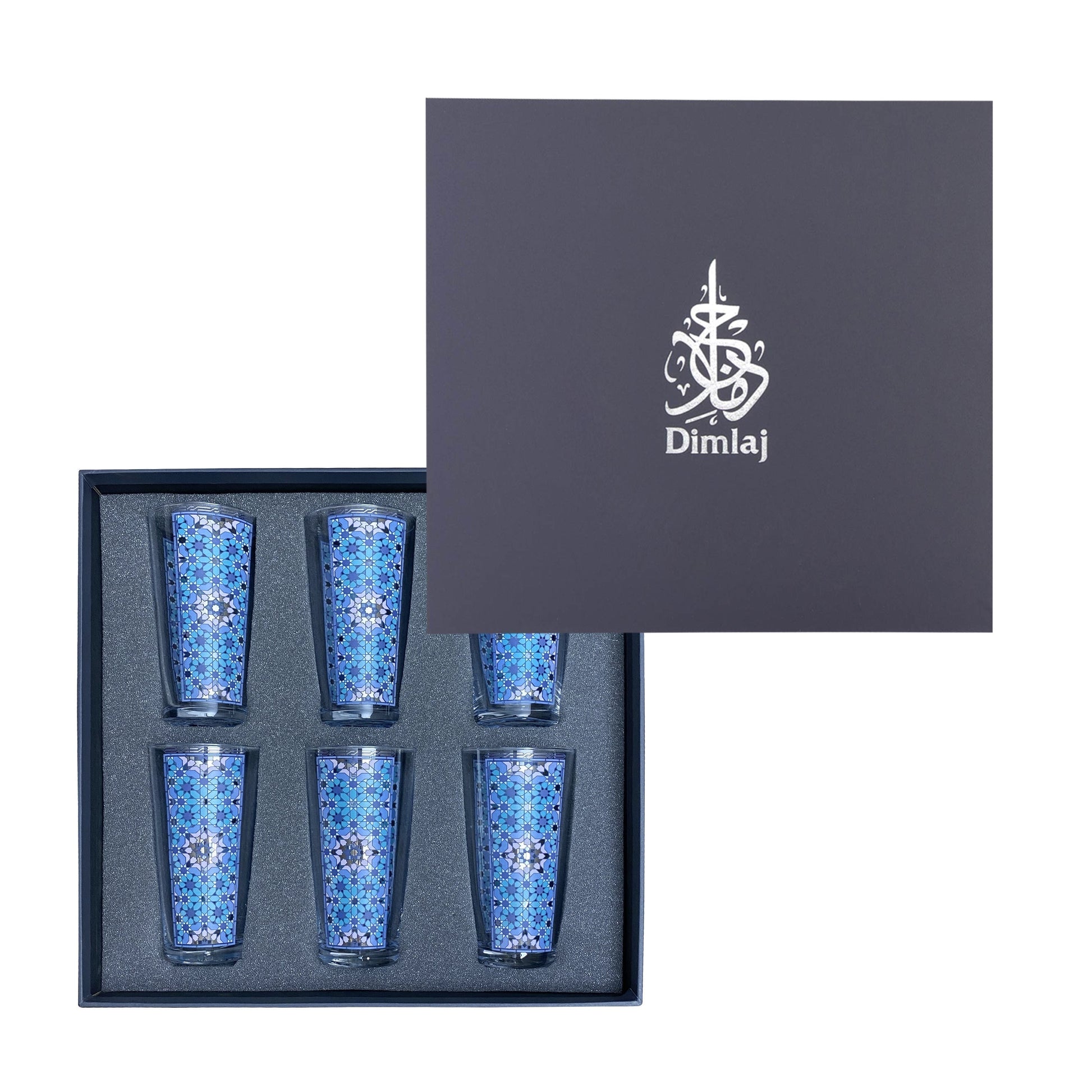 Dimlaj Melange Set of 6 Pcs Glass Tumblers (Platinum) - Premium Tumblers from Melange By Dimlaj - Just $75! Shop online now at Dimlaj Jordan 