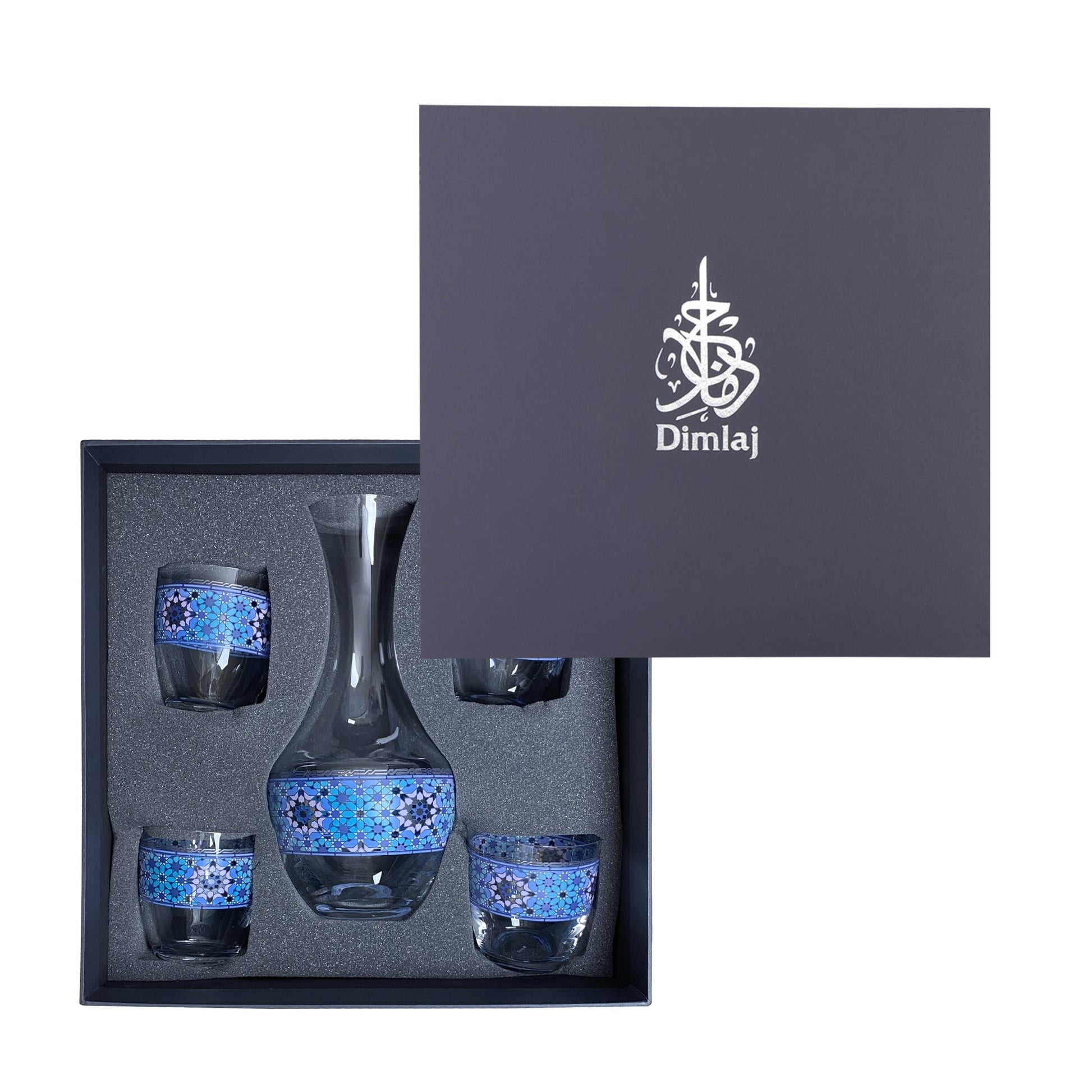 Dimlaj Melange Set of 5 Pcs Crystal Drinkset (Platinum) - Premium Drinkset from Melange By Dimlaj - Just $100! Shop online now at Dimlaj Jordan 