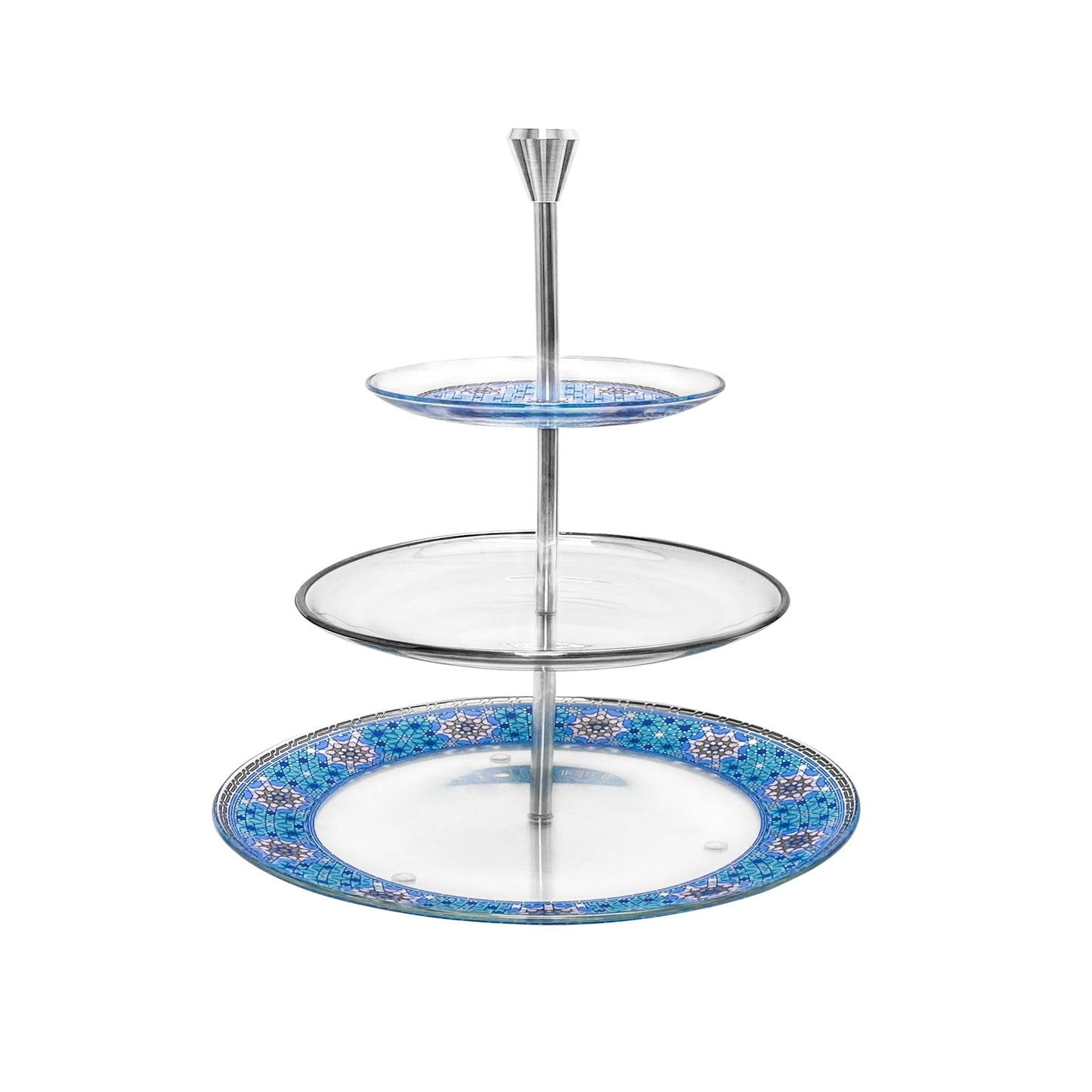 Dimlaj Melange 3 Tiered Tray (Platinum) - Premium Stands from Melange By Dimlaj - Just $120! Shop online now at Dimlaj Jordan 