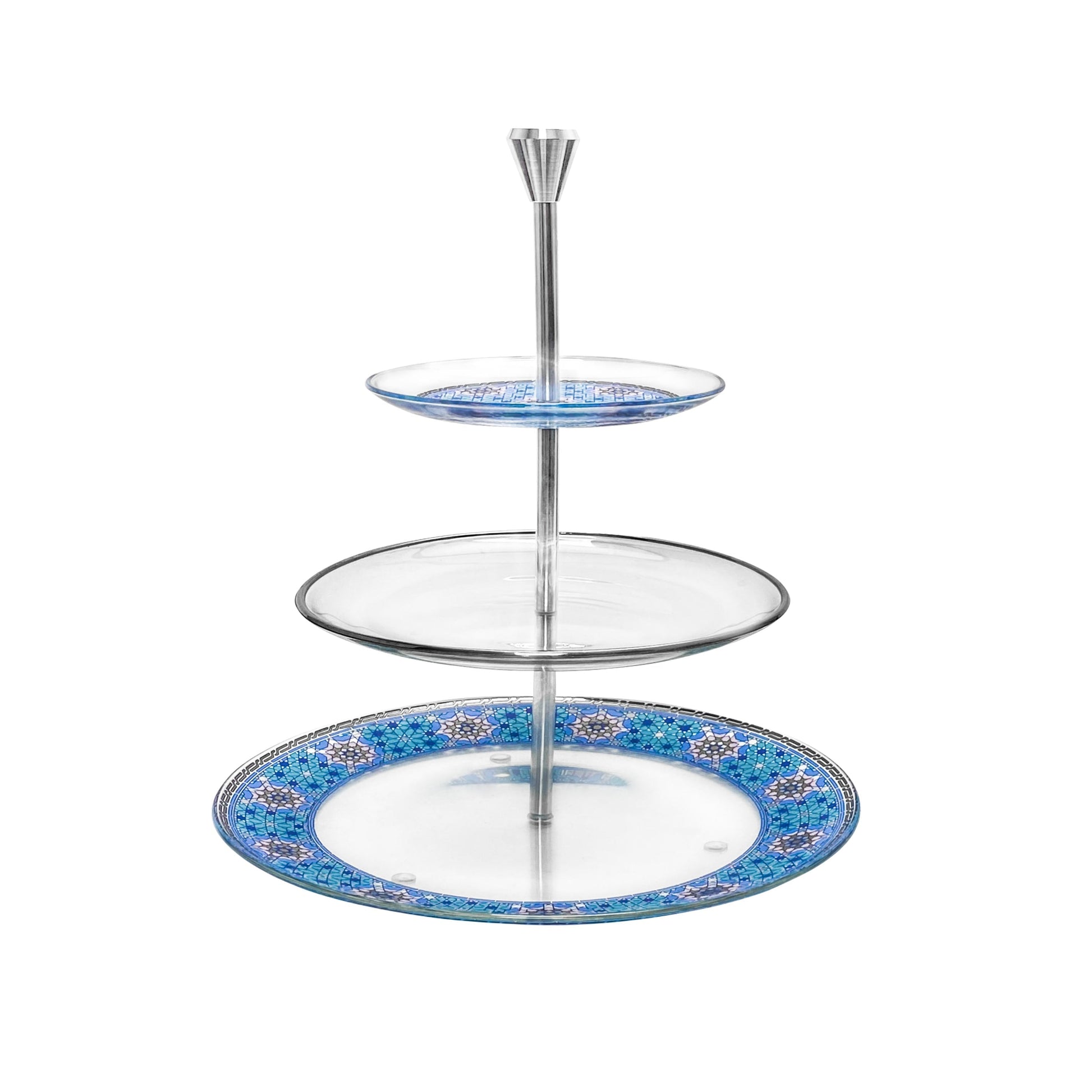 Dimlaj Melange 3 Tiered Tray (Platinum) - Premium Stands from Melange By Dimlaj - Just $120! Shop online now at Dimlaj Jordan 