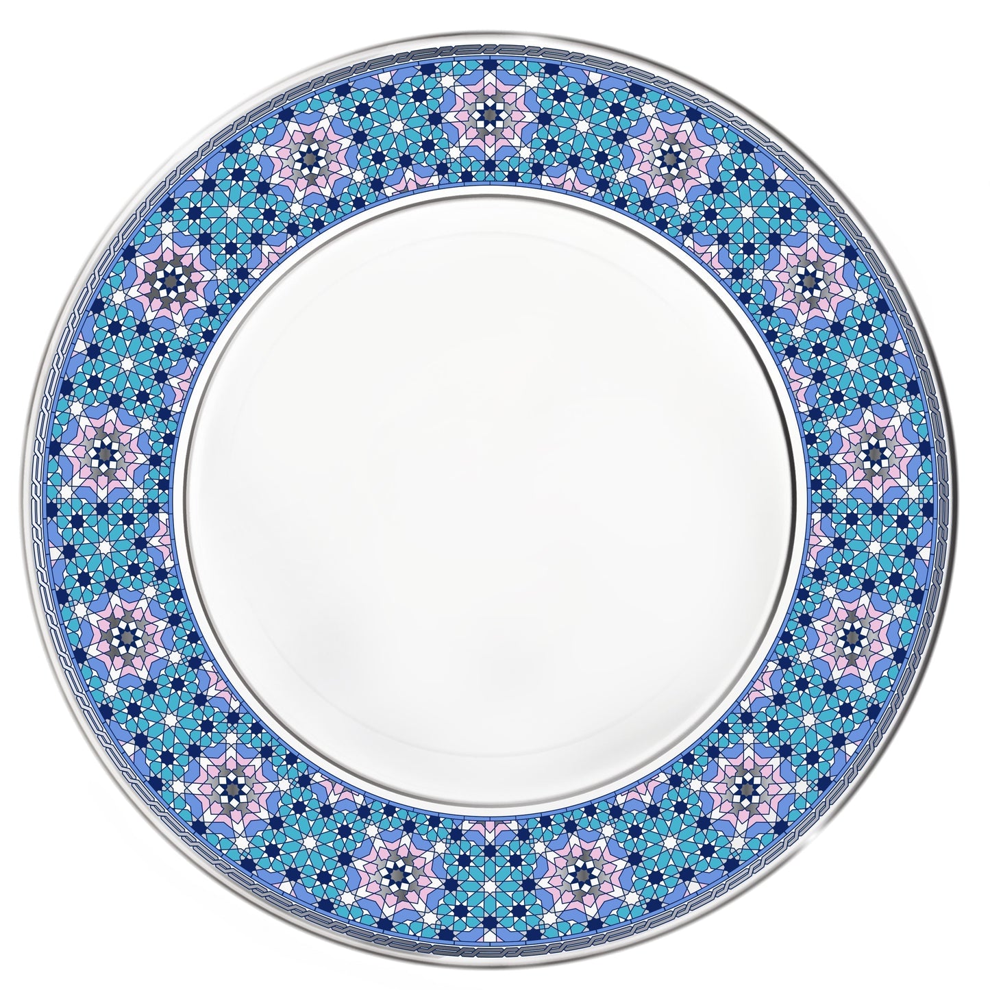 Dimlaj Melange Glass Plate (Platinum) - Premium Platters from Melange By Dimlaj - Just $65! Shop online now at Dimlaj Jordan 