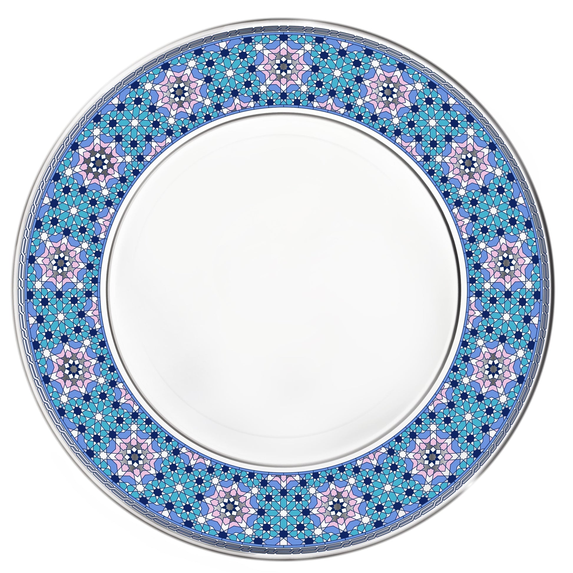 Dimlaj Melange Glass Plate (Platinum) - Premium Platters from Melange By Dimlaj - Just $65! Shop online now at Dimlaj Jordan 