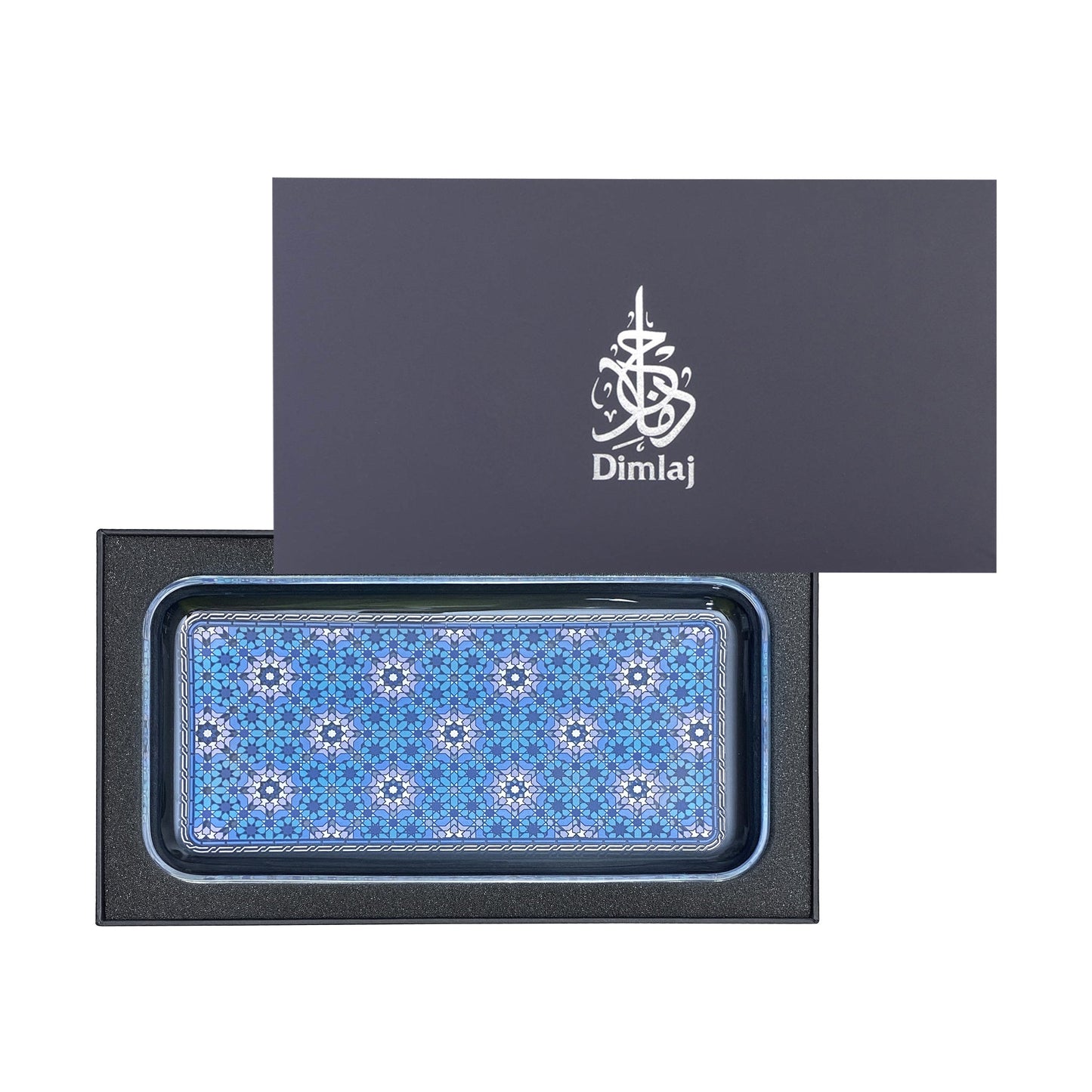 Dimlaj Melange Glass Plate (Platinum) - Premium Platters from Melange By Dimlaj - Just $55! Shop online now at Dimlaj Jordan 