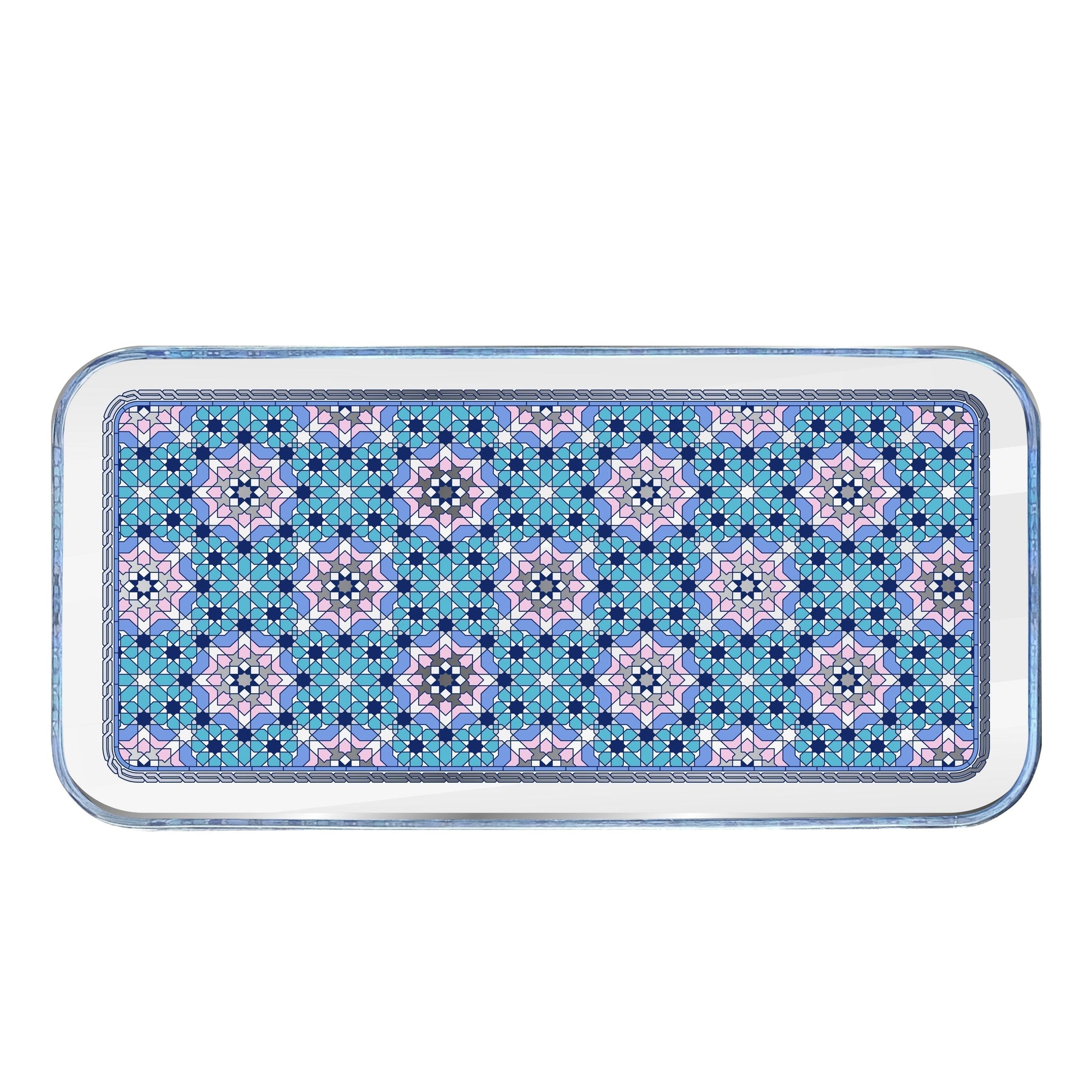 Dimlaj Melange Glass Plate (Platinum) - Premium Platters from Melange By Dimlaj - Just $55! Shop online now at Dimlaj Jordan 