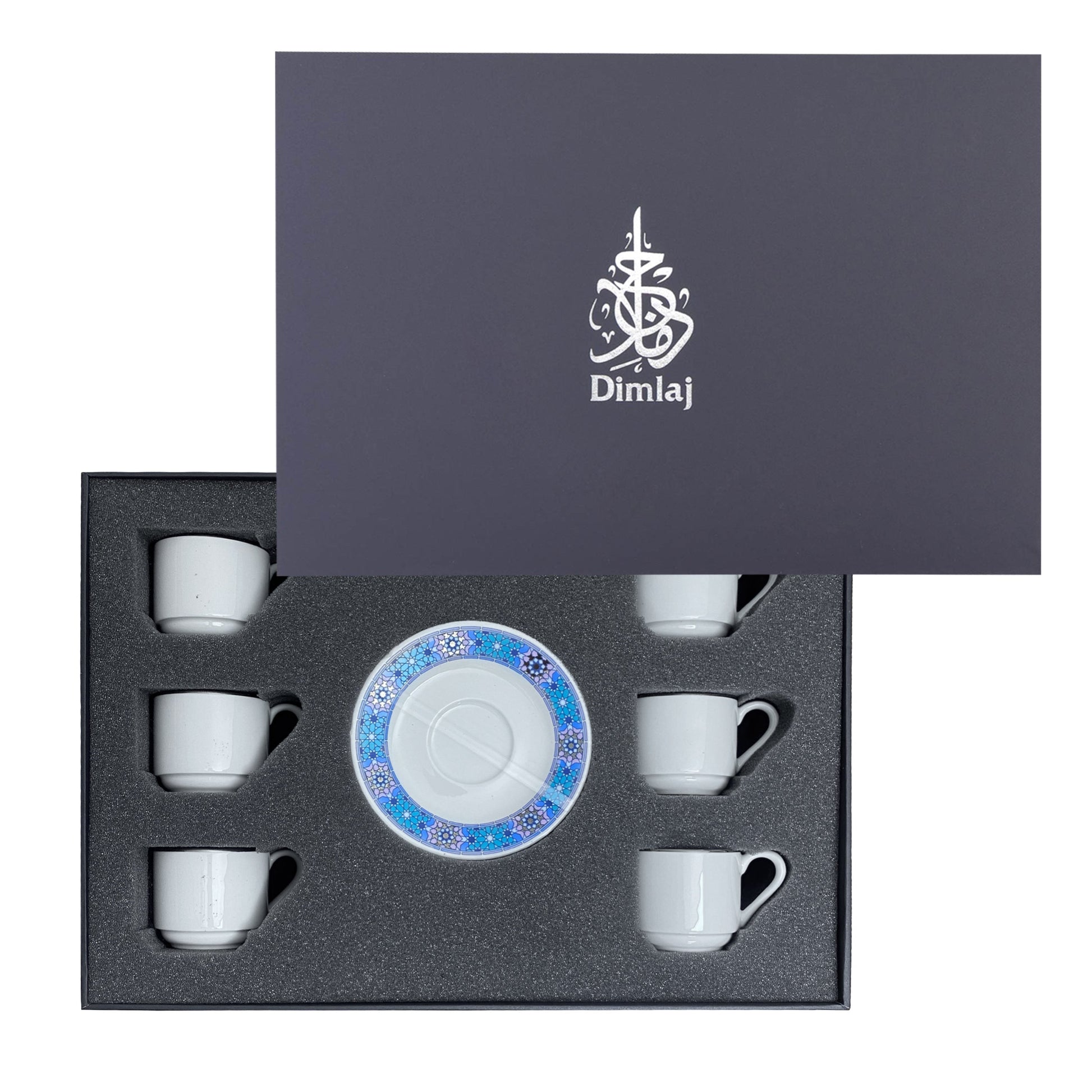 Dimlaj Melange Set of 6 Pcs Turkish Coffee Cups (Platinum) - Premium Turkish Coffee Cups from Melange By Dimlaj - Just $85! Shop online now at Dimlaj Jordan 