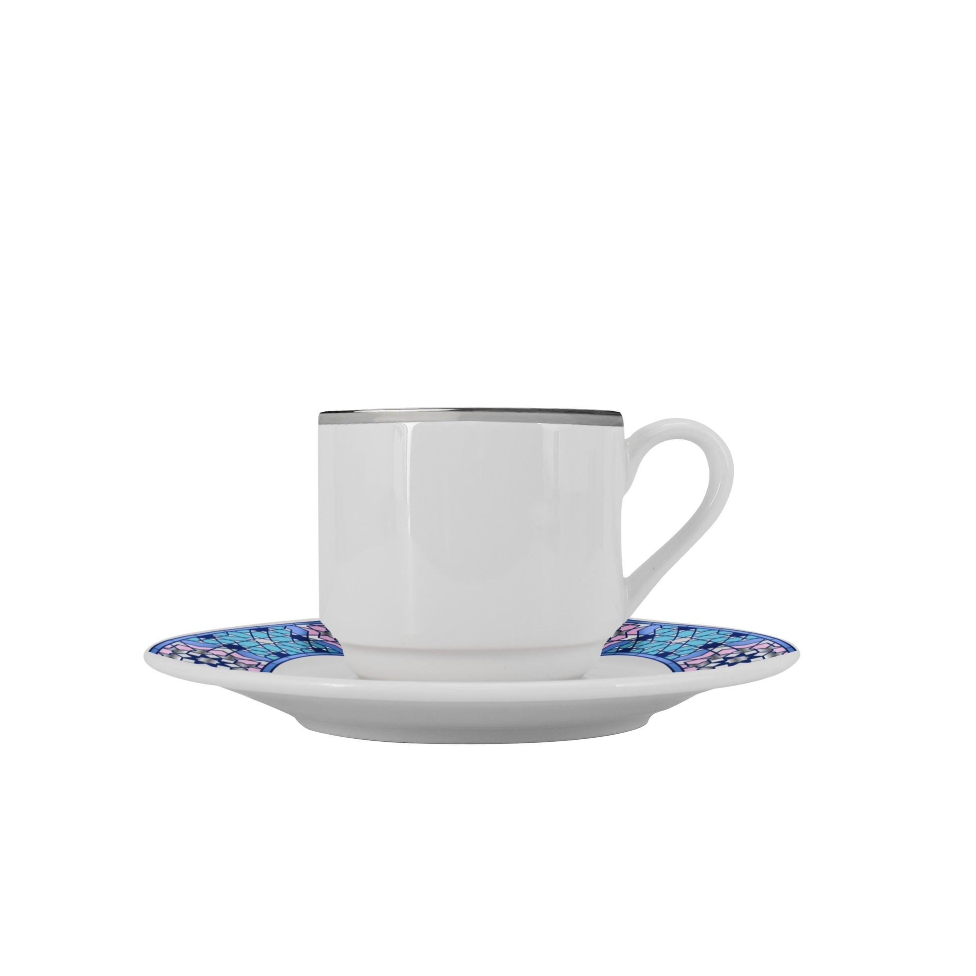 Dimlaj Melange Set of 6 Pcs Turkish Coffee Cups (Platinum) - Premium Turkish Coffee Cups from Melange By Dimlaj - Just $85! Shop online now at Dimlaj Jordan 