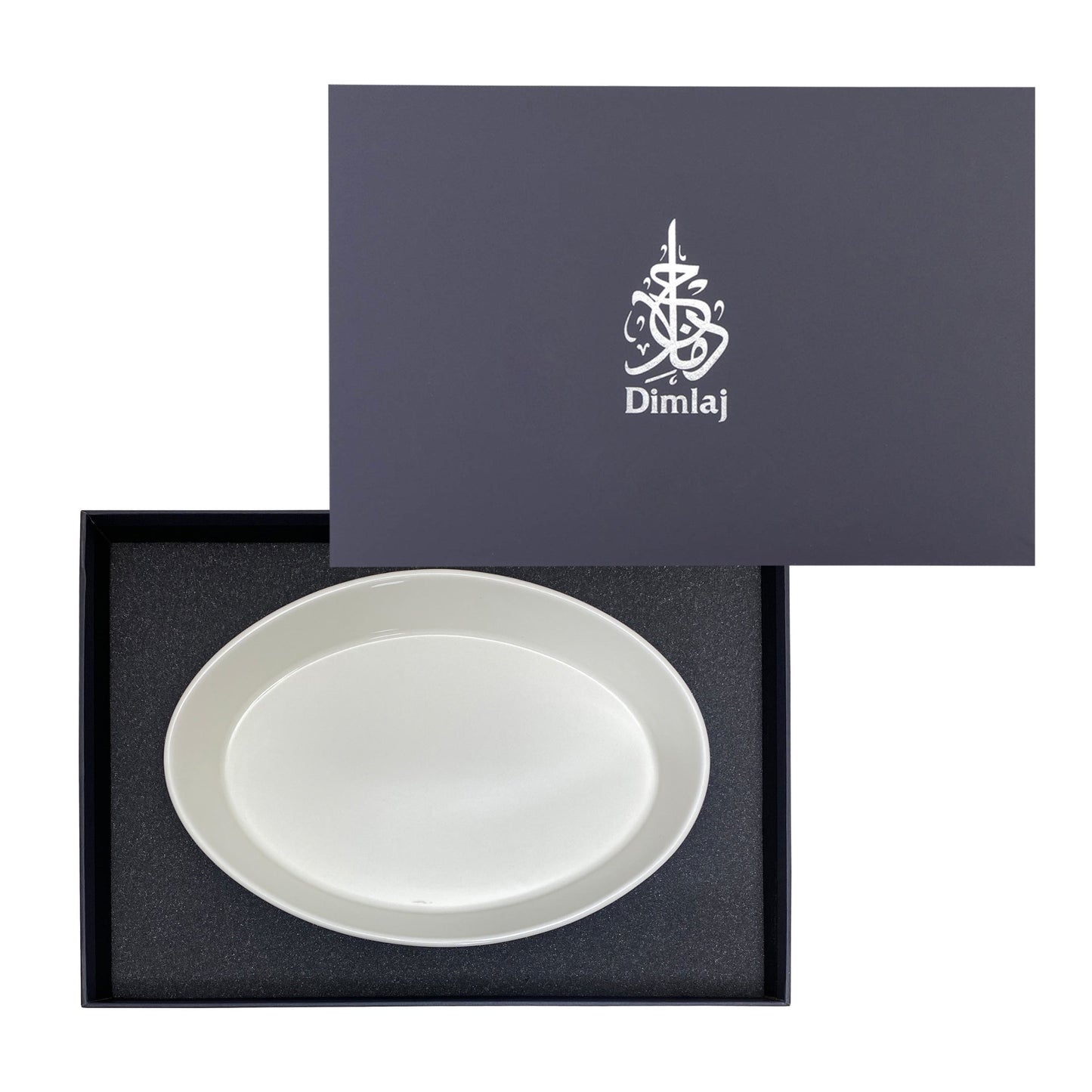 Dimlaj Melange Porcelain Serving Bowl (Platinum) - Premium Serving Bowls from Melange By Dimlaj - Just $65! Shop online now at Dimlaj Jordan 
