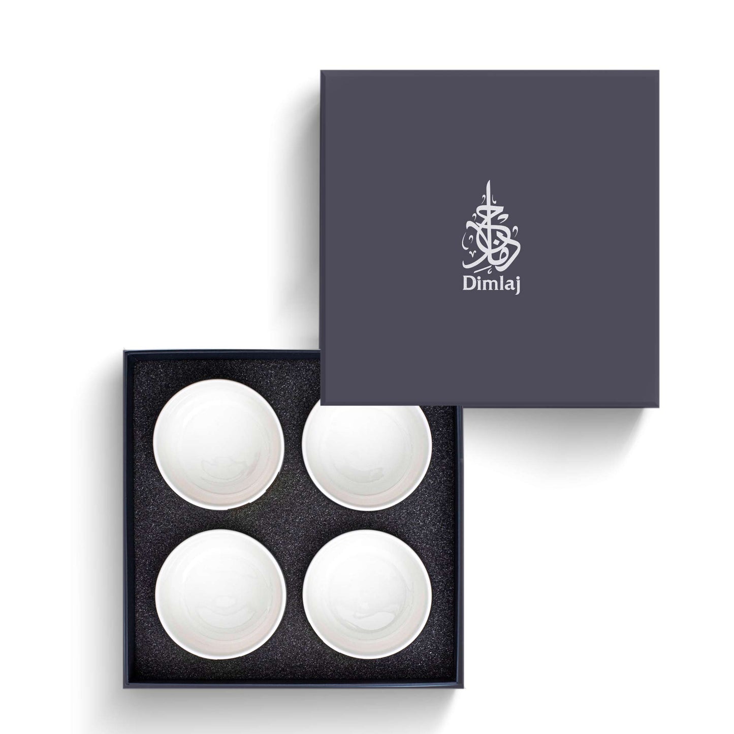 Dimlaj Qamar Set of 4 Pcs Porcelain Bowls - Premium Serving Bowls from Qamar By Dimlaj - Just $95! Shop online now at Dimlaj Jordan 