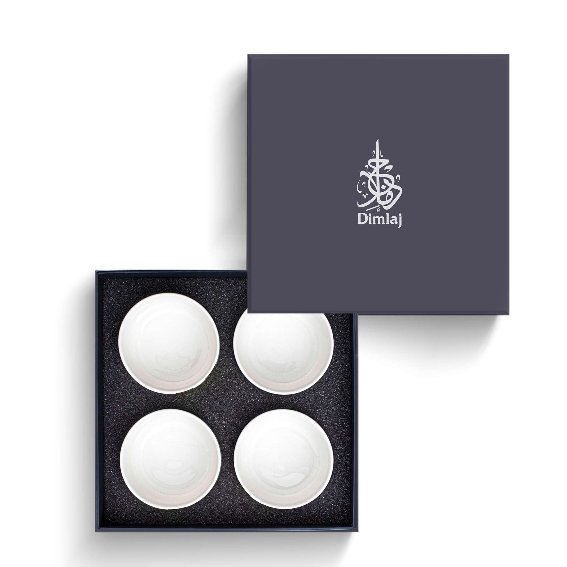 Dimlaj Qamar Set of 4 Pcs Porcelain Bowls - Premium Serving Bowls from Qamar By Dimlaj - Just $95! Shop online now at Dimlaj Jordan 