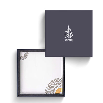 Dimlaj Qamar Square Porcelain Plate - Premium Porcelain Plates from Qamar By Dimlaj - Just $80! Shop online now at Dimlaj Jordan 