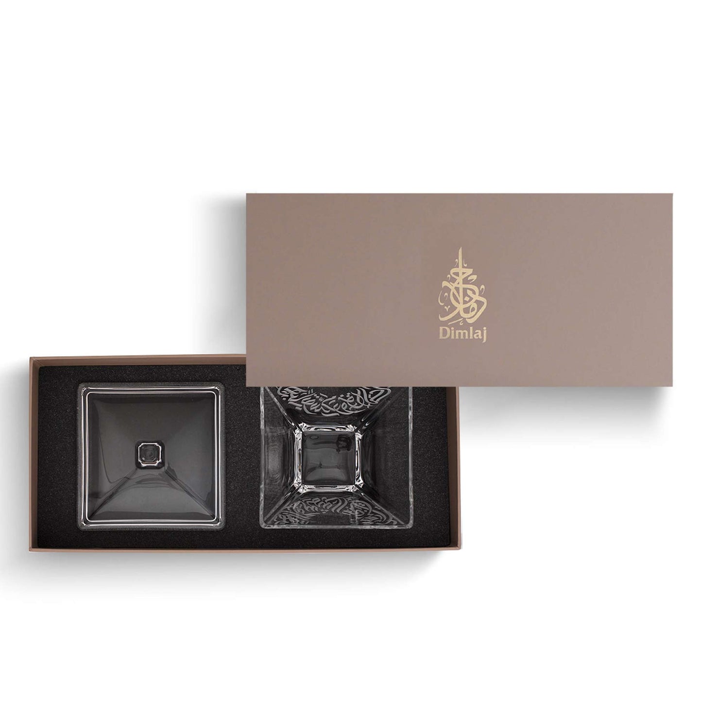 Dimlaj Qamar Serving Bowl with Lid (Engraved) - Premium Serving Bowls from Qamar By Dimlaj - Just $80! Shop online now at Dimlaj Jordan 