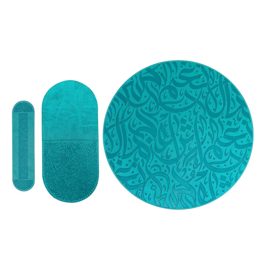 Dimlaj Nagham Table Accessories Set of 18 Pcs (Turquoise) - Premium Table Accessories from Nagham By Dimlaj - Just $58! Shop online now at Dimlaj Jordan 