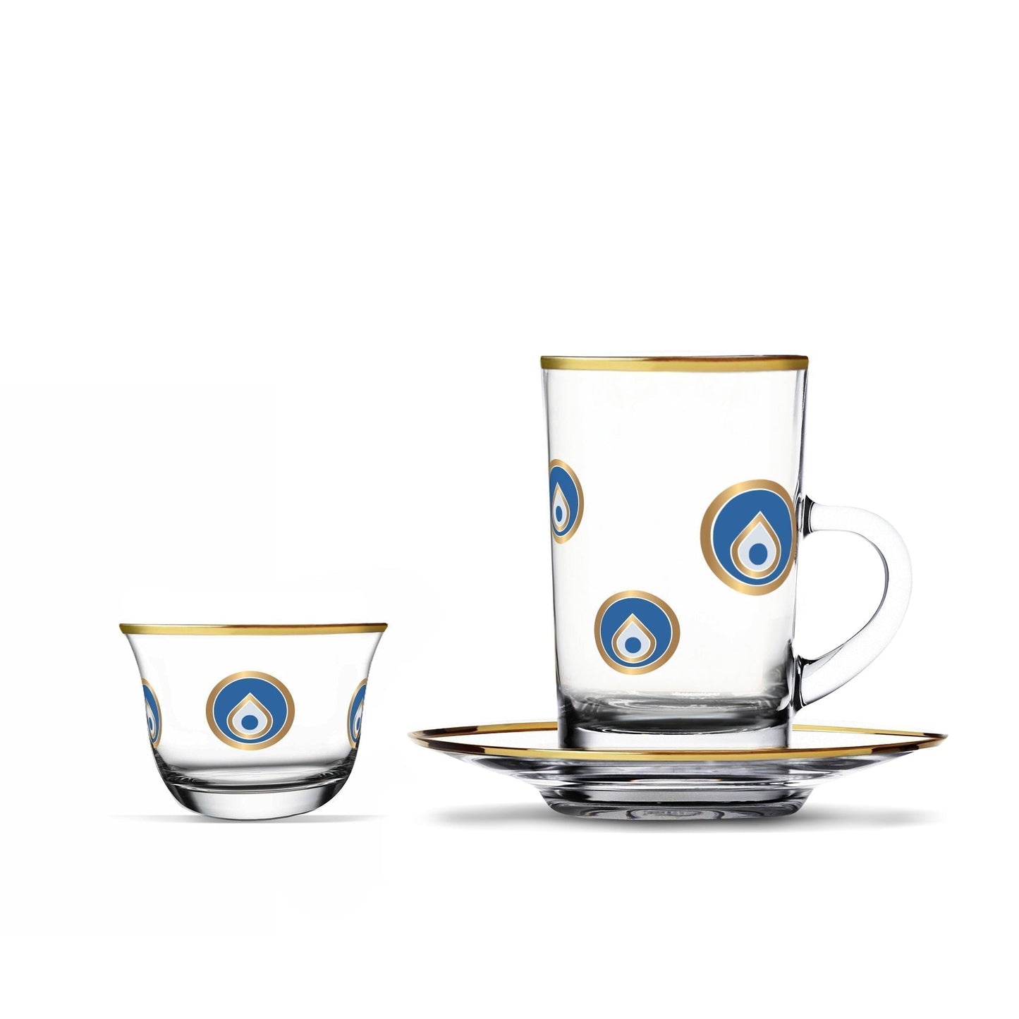 Dimlaj Charm Set of 18 Pcs Assorted Drinkware (Gold) - Premium Drinkset from Charm By Dimlaj - Just $95! Shop online now at Dimlaj Jordan 