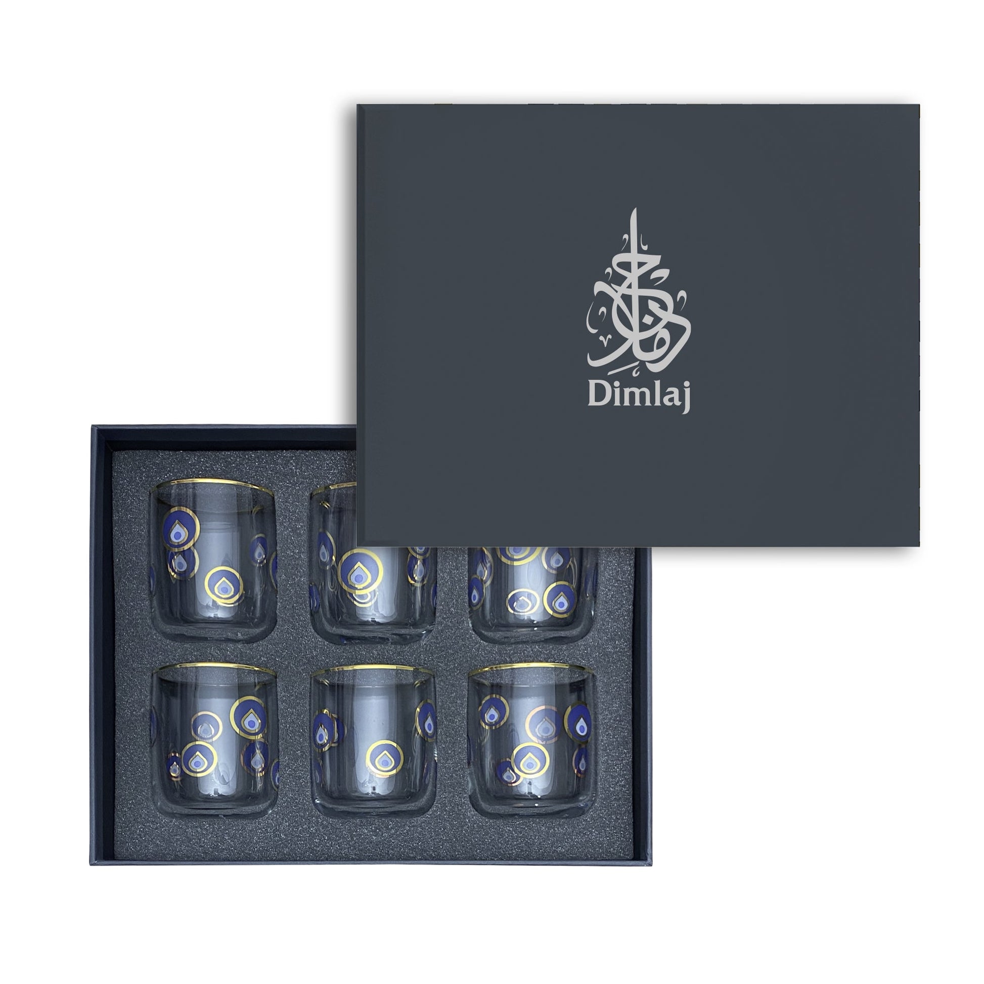 Dimlaj Charm Set of 6 Pcs Tumblers (Gold) - Premium Short Tumblers from Charm By Dimlaj - Just $65! Shop online now at Dimlaj Jordan 