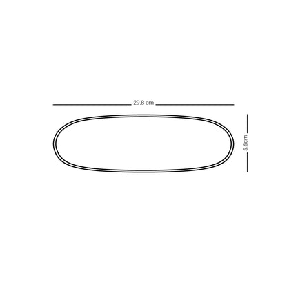 Dimlaj Suroor Small Oval Plate (Platinum) - Premium Glass Plates from Suroor By Dimlaj - Just $40! Shop online now at Dimlaj Jordan 