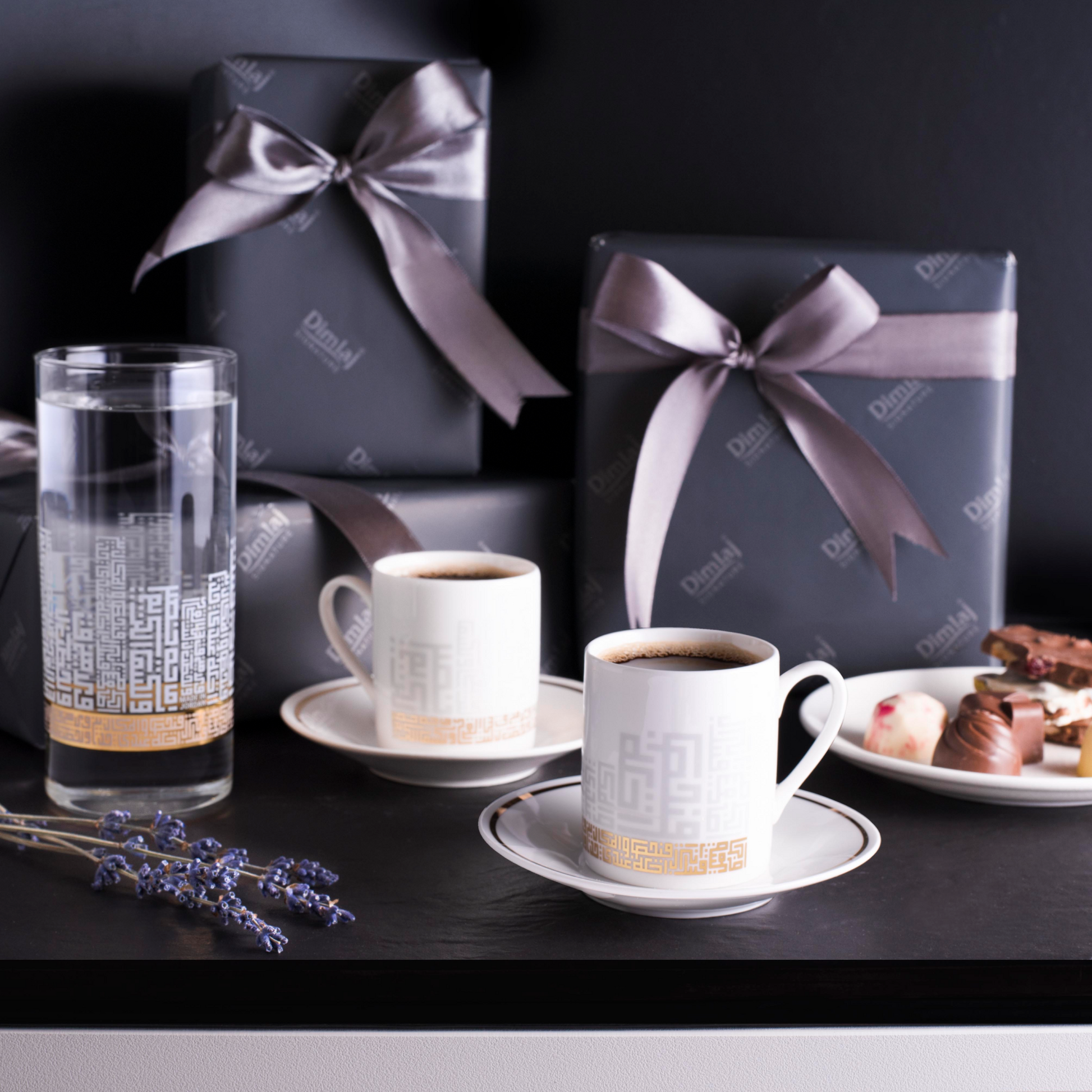Dimlaj Abraj Set of 6 Pcs Coffee Cups - Premium Turkish Coffee Cups from Abraj By Dimlaj - Just $69! Shop online now at Dimlaj Jordan 