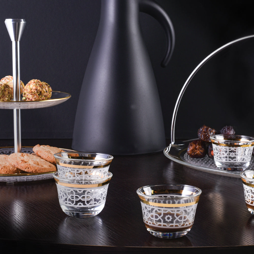 Dimlaj Ivory Set of 6 Pcs Cawa Cups (Gold) - Premium Arabic Coffee Cups from Ivory By Dimlaj - Just $60! Shop online now at Dimlaj Jordan 