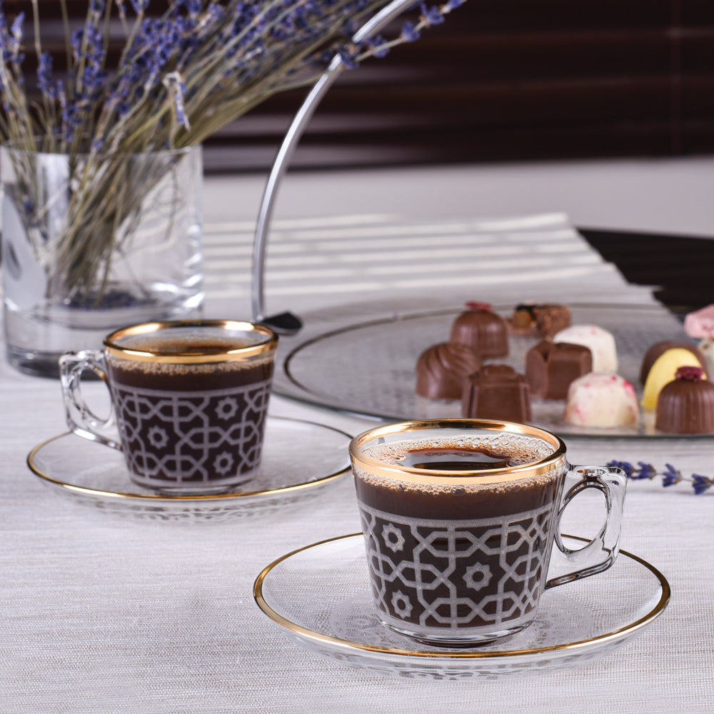 Dimlaj Ivory Set of 6 Pcs Coffee Cups - Premium Turkish Coffee Cups from Ivory By Dimlaj - Just $100! Shop online now at Dimlaj Jordan 