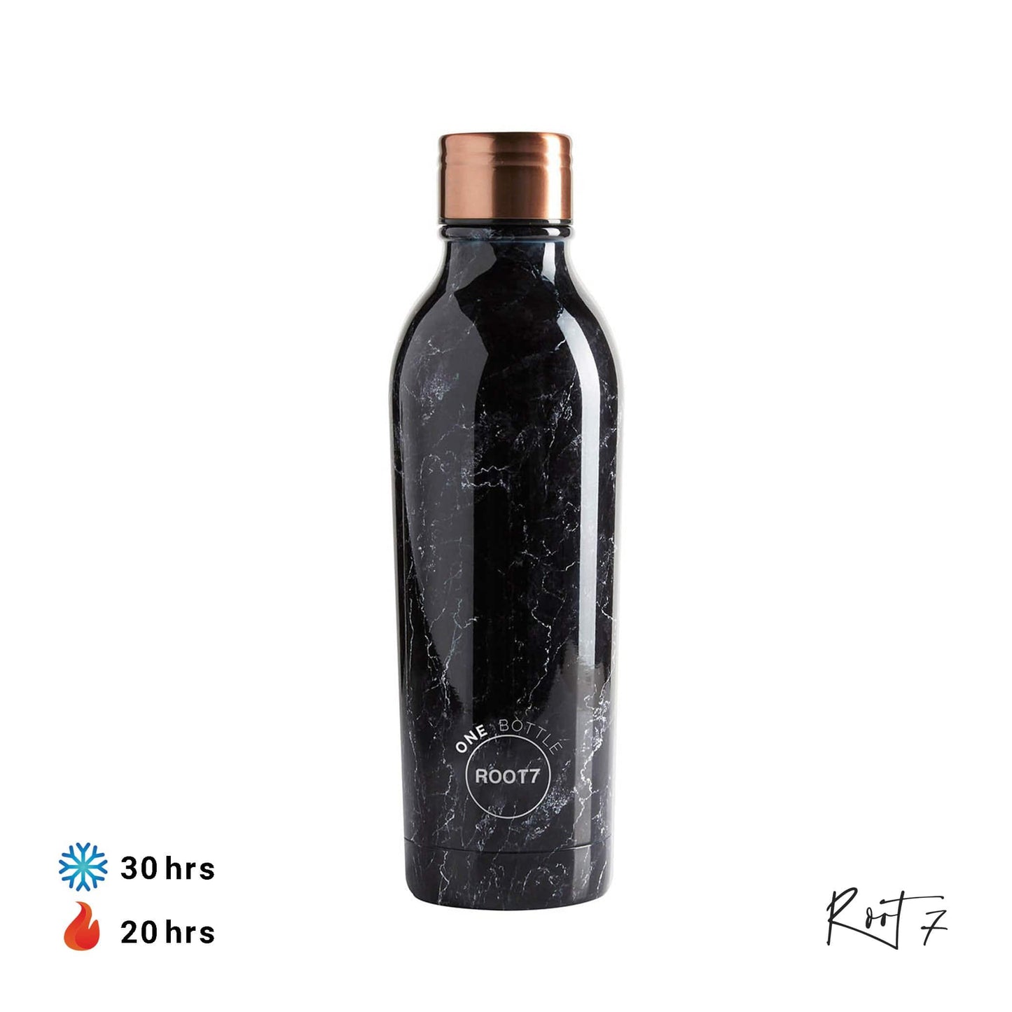 Root7 OneBottle® Black Marble (750 ml) - Premium Vacuum Bottle from Root7 - Just $37! Shop online now at Dimlaj Jordan 