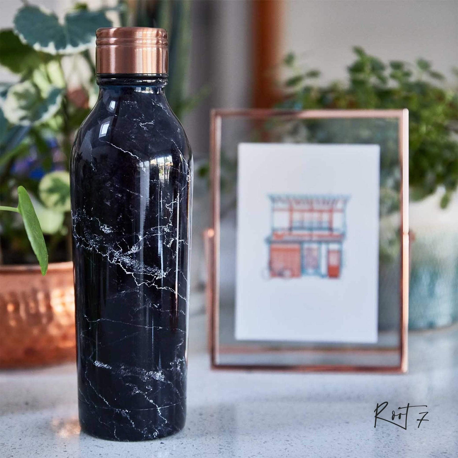 Root7 OneBottle® Black Marble (750 ml) - Premium Vacuum Bottle from Root7 - Just $37! Shop online now at Dimlaj Jordan 