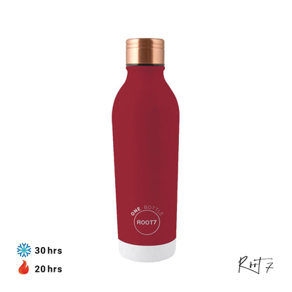 Root7 OneBottle® Raspberry Split (500 ml) - Premium Vacuum Bottle from Root7 - Just $30! Shop online now at Dimlaj Jordan 