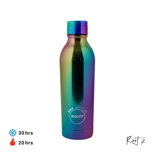 Root7 OneBottle® Polished Rainbow (500 ml) - Premium Vacuum Bottle from Root7 - Just $30! Shop online now at Dimlaj Jordan 