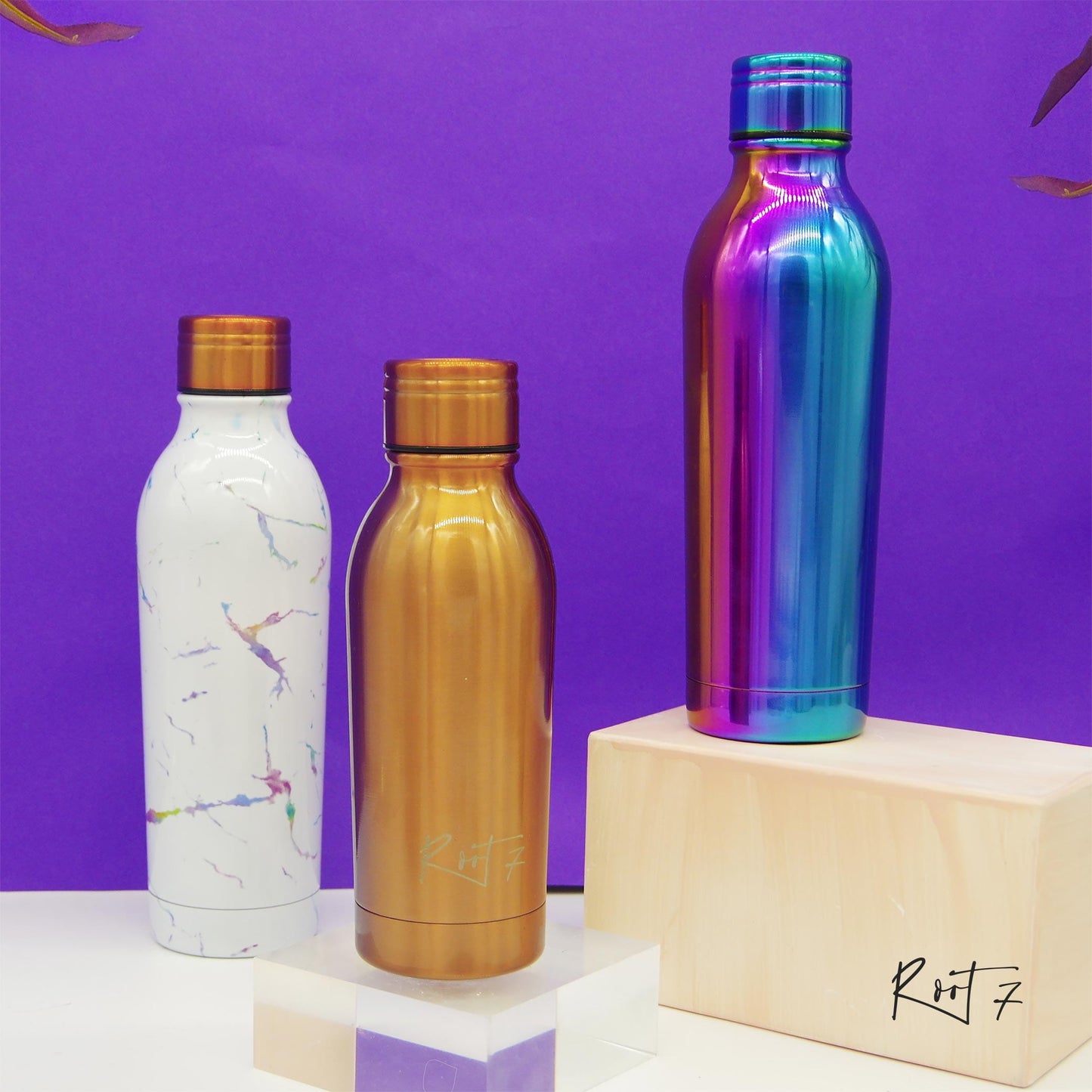 Root7 OneBottle® Polished Rainbow (500 ml) - Premium Vacuum Bottle from Root7 - Just $30! Shop online now at Dimlaj Jordan 