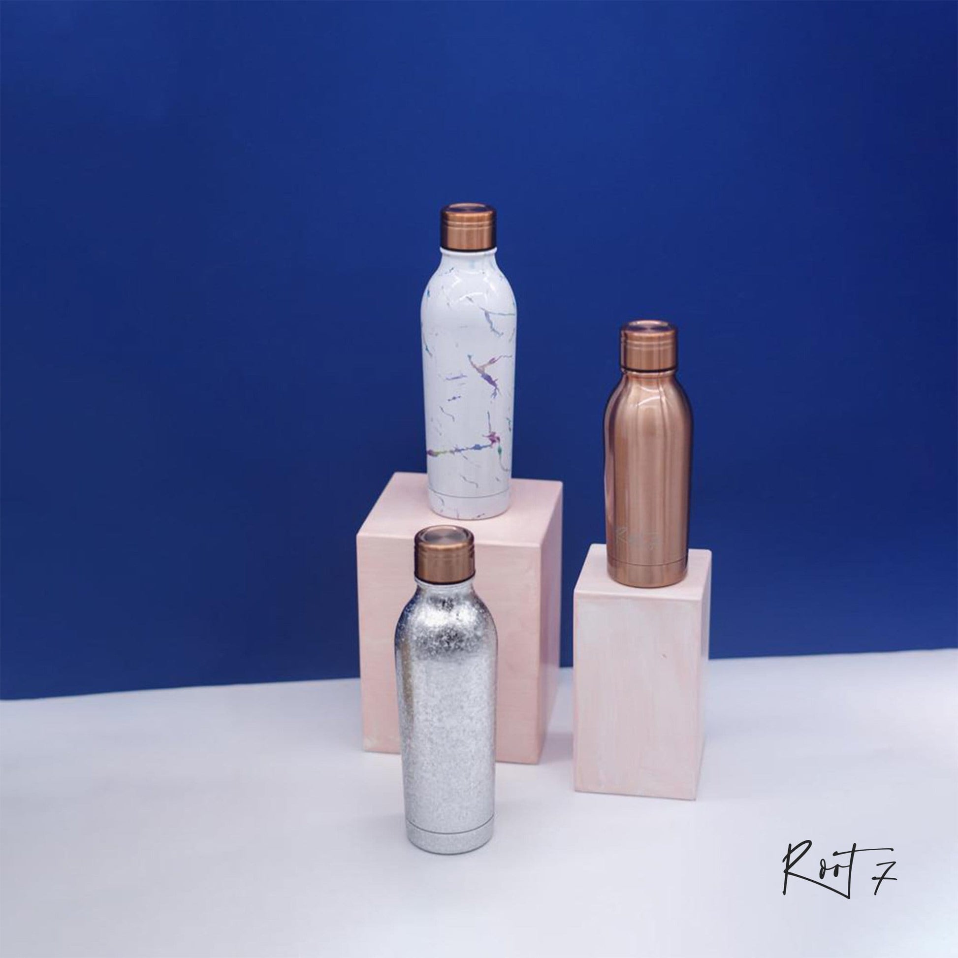 Root7 OneBottle® Silver Sparkle (500 ml) - Premium Vacuum Bottle from Root7 - Just $30! Shop online now at Dimlaj Jordan 