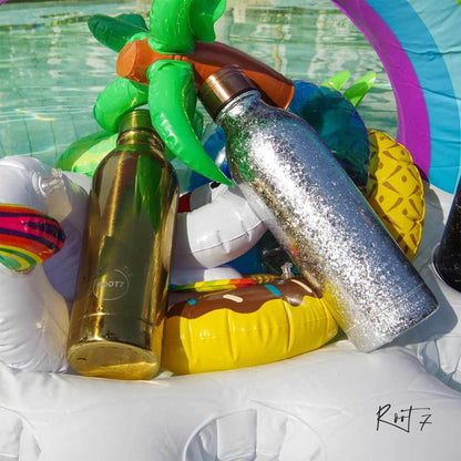 Root7 OneBottle® Silver Sparkle (500 ml) - Premium Vacuum Bottle from Root7 - Just $30! Shop online now at Dimlaj Jordan 