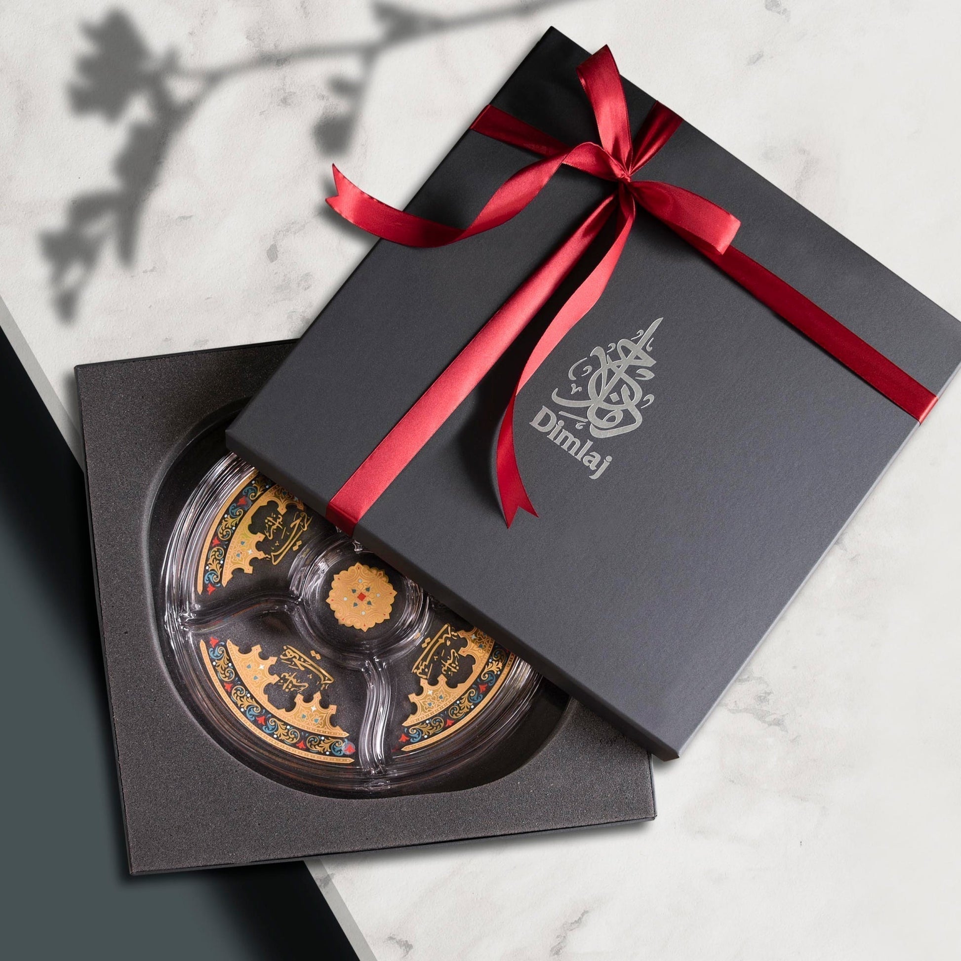 Dimlaj Suroor Divider Plate - Premium Glass Plates from Suroor By Dimlaj - Just $90! Shop online now at Dimlaj Jordan 