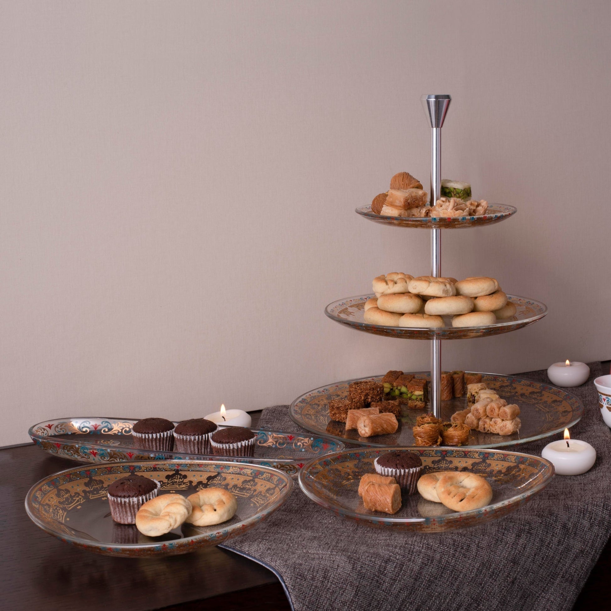 Dimlaj Suroor Set of 6 Pcs Plates - Premium Glass Plates from Suroor By Dimlaj - Just $110! Shop online now at Dimlaj Jordan 