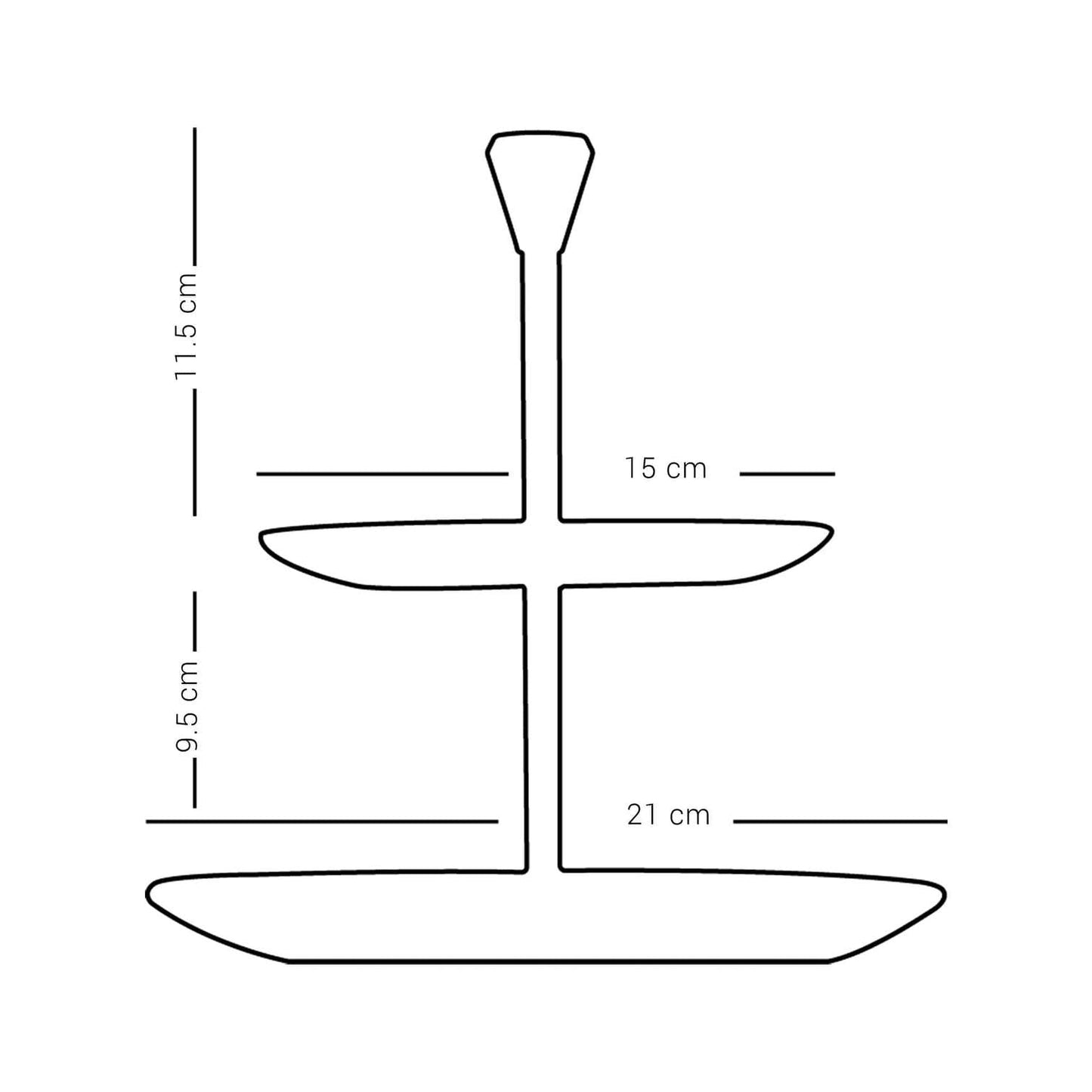Dimlaj Kareem 2 Tiered Tray - Premium Stands from Kareem By Dimlaj - Just $65! Shop online now at Dimlaj Jordan 