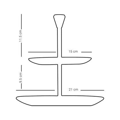 Dimlaj Kareem 2 Tiered Tray - Premium Stands from Kareem By Dimlaj - Just $65! Shop online now at Dimlaj Jordan 