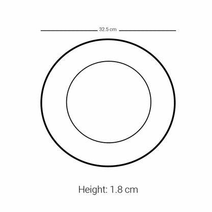 Dimlaj Falak Large Charger Plate (Gold & Platinum) - Premium Glass Plates from Falak By Dimlaj - Just $90! Shop online now at Dimlaj Jordan 